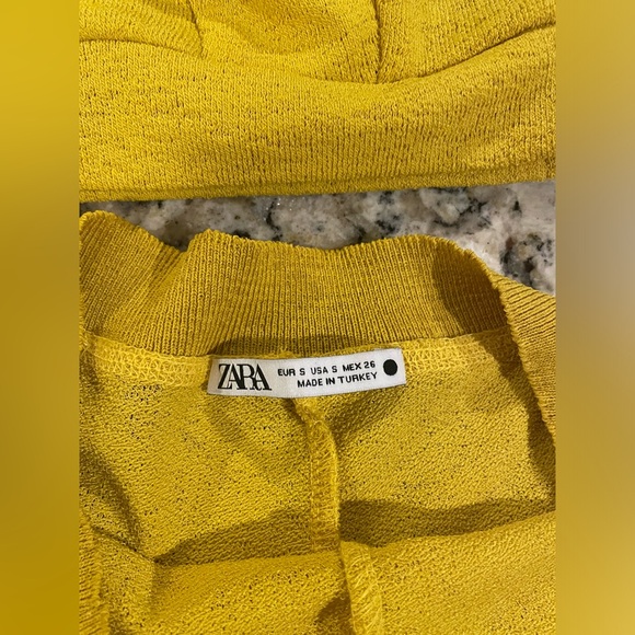 Yellow Zara shorts and crop top set - Picture 3 of 5